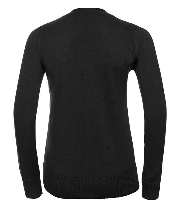 Russell Athletic Collection Ladies Cotton Acrylic V Neck Cardigan