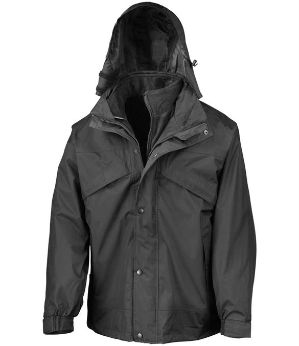 Result 3-in-1 Waterproof Zip and Clip Fleece Lined Jacket