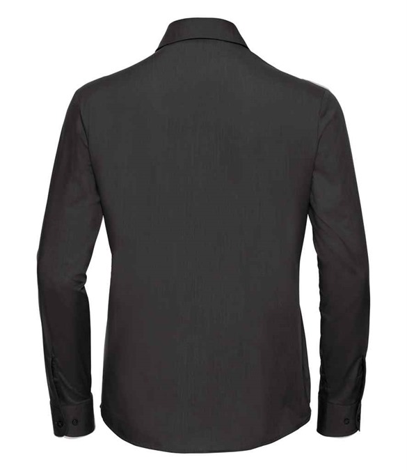 Russell Athletic Collection Ladies Long Sleeve Easy Care Poplin Shirt