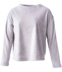 Brand Lab Ladies Plush Fleece Crew Neck Sweatshirt