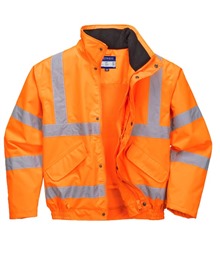 Hi-Vis Breathable Rain Bomber Jacket