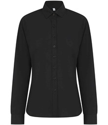 Henbury Ladies Long Sleeved Cotton Feel Coolplus® Shirt